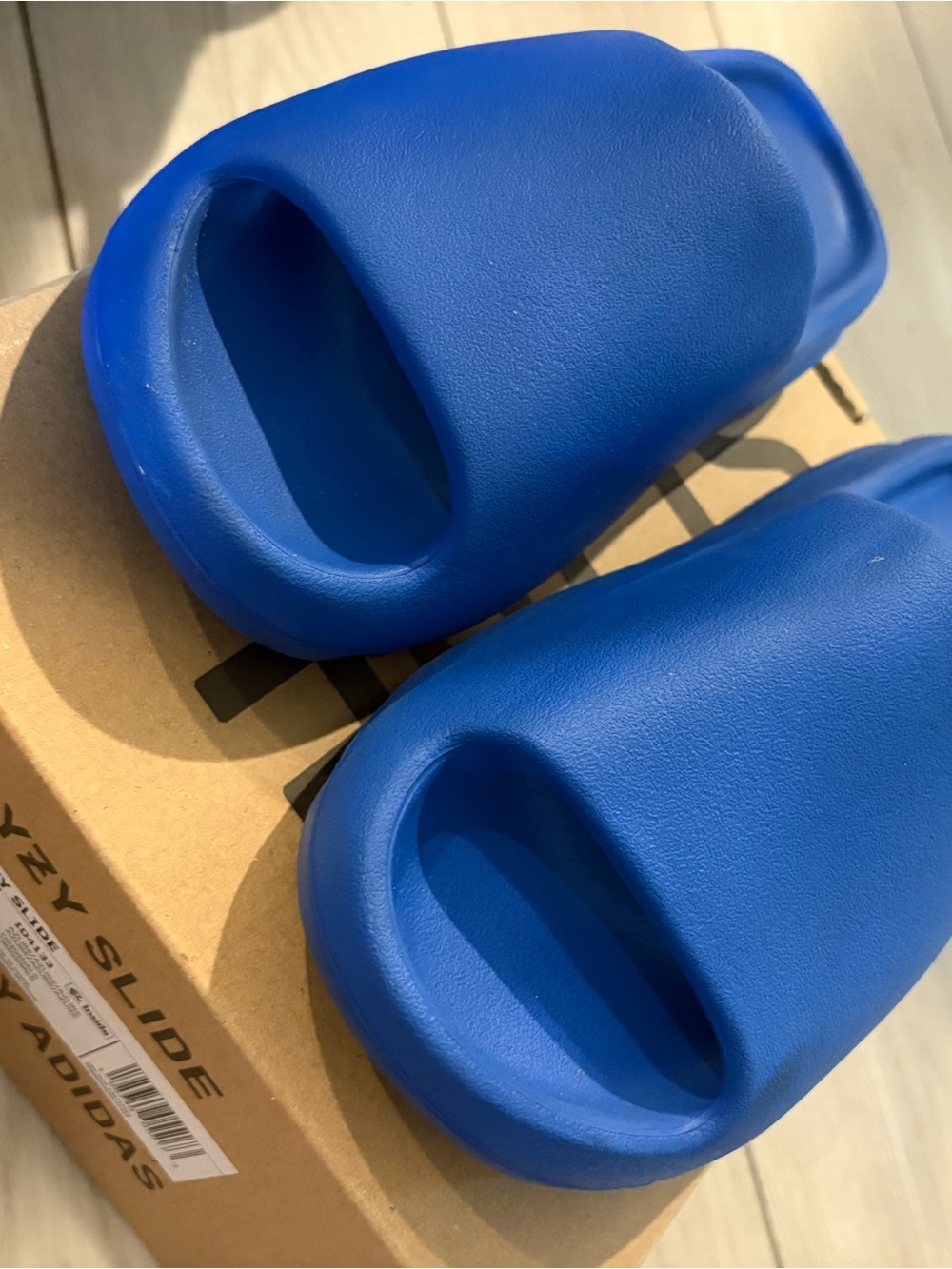 adidas Kids Royal Blue Foam Slide Sandals